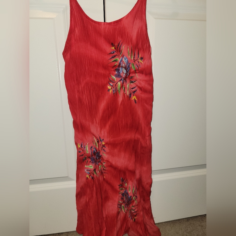 Pineapple Moon Hawaiian red dress